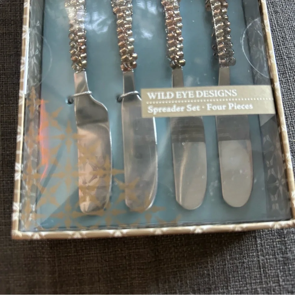 WILD EYE DESIGNS 4-pcs Stainless Steel Bead Handle Spreader Set NIB #0920256